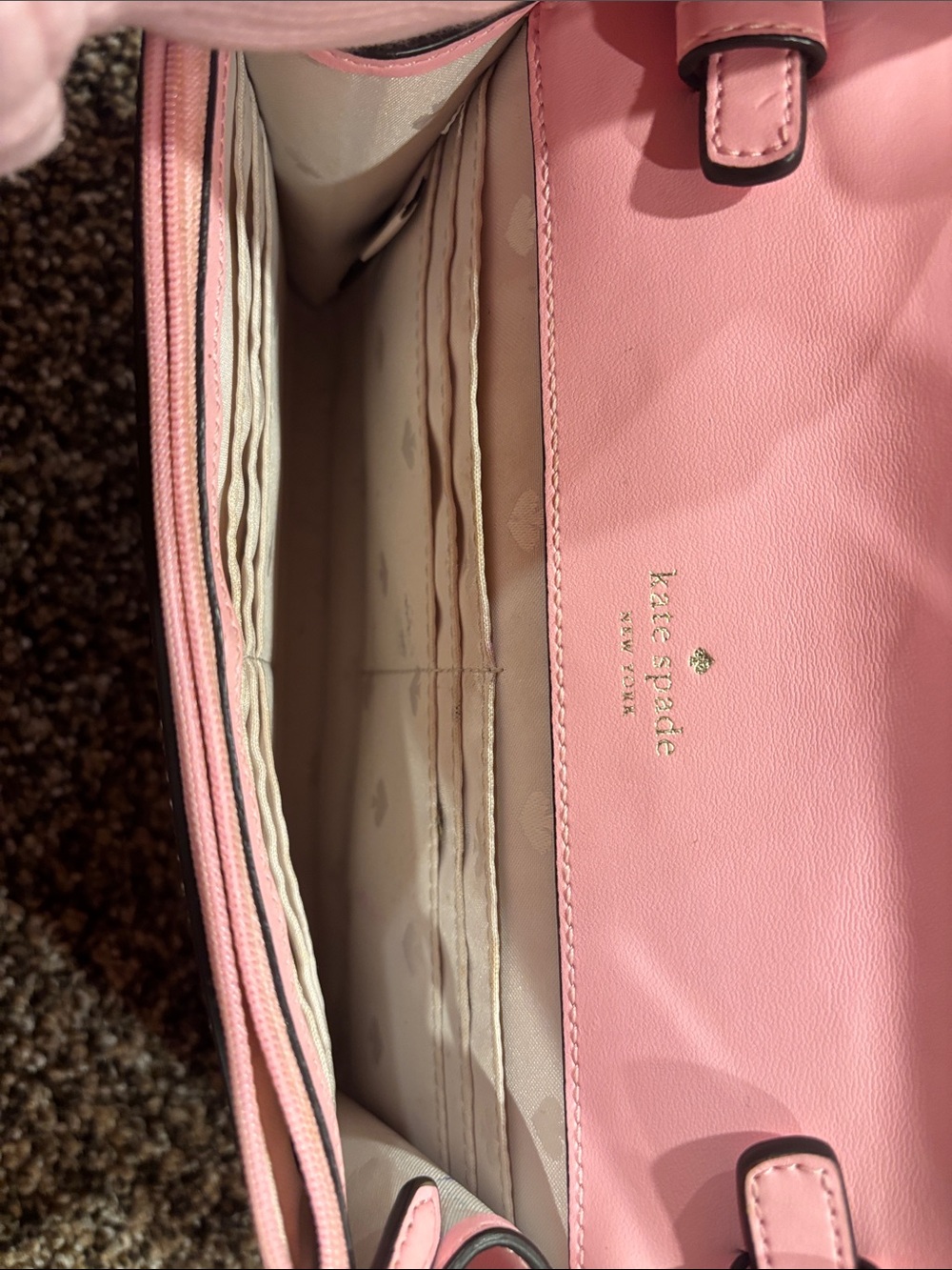 kate spade Pink Saffiano Leather Flap Crossbody - Picture 4 of 7